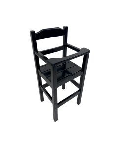 Cadeira de Alimentação Bebê Papinha em Madeira Cor Preto / Liso