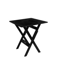 Mesa 60x60 Dobrável em Madeira para Restaurantes e Bares Bar Preto / Madeira