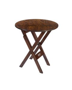 Mesa Redonda 68cm Diametro Dobravel Madeira Jantar Cozinha Imbuia