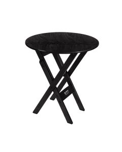 Mesa Redonda 68cm Diametro Dobravel Madeira Bar Restaurantes Preto - I9 Móveis